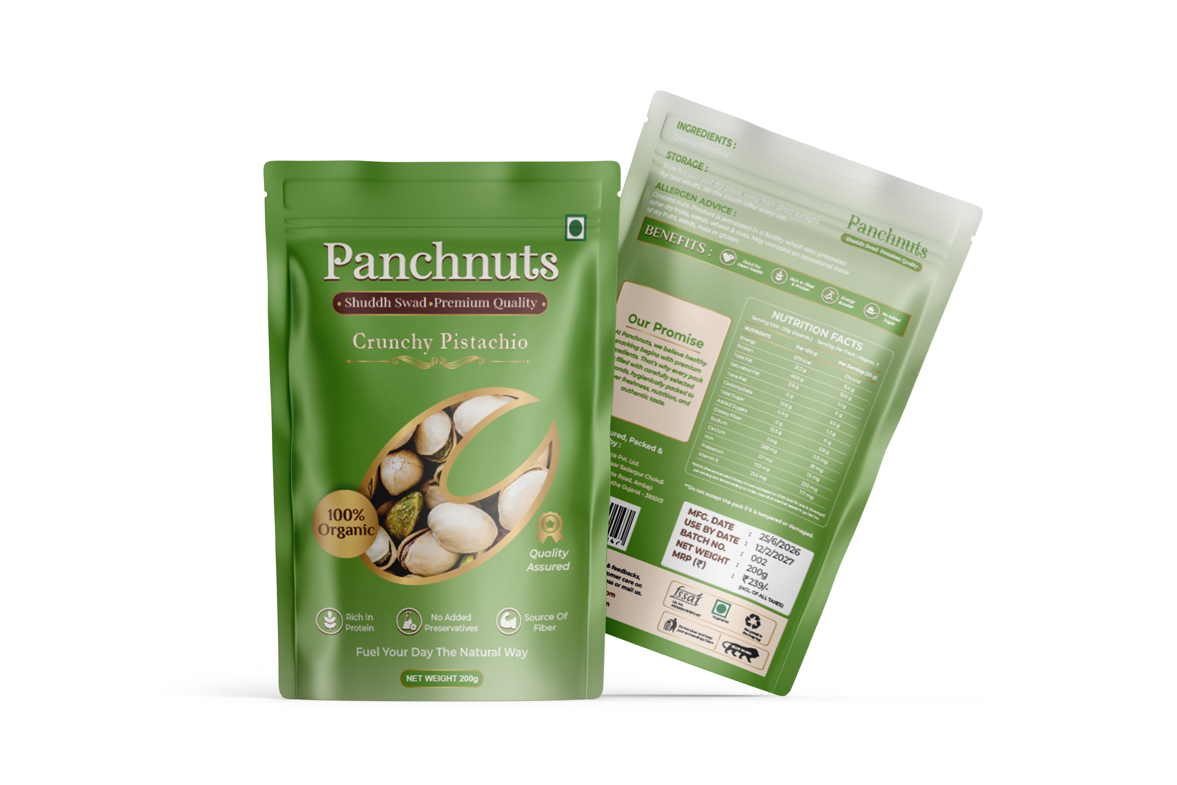 PanchNuts Premium Quality Pistachios (Pista) – 100% Natural & Fresh | Crunchy Dry Fruits Rich in Protein, Fiber & Antioxidants | Healthy Daily Nutrition