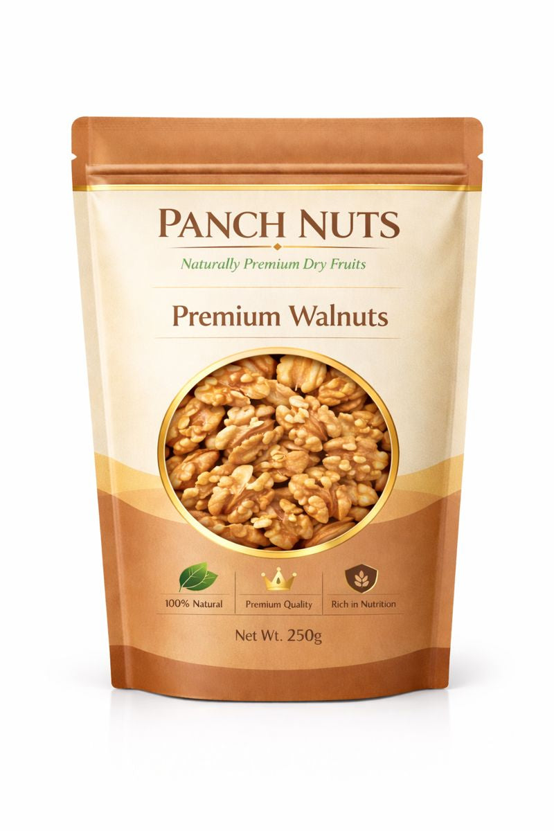 PanchNuts Premium Quality Walnuts (Akhrot) – 100% Natural & Fresh | Rich in Omega-3, Protein & Fiber | Healthy Dry Fruits for Daily Nutrition