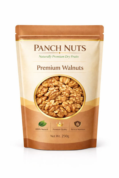 PanchNuts Premium Quality Walnuts (Akhrot) – 100% Natural & Fresh | Rich in Omega-3, Protein & Fiber | Healthy Dry Fruits for Daily Nutrition