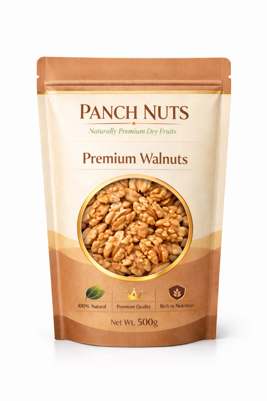 PanchNuts Premium Quality Walnuts (Akhrot) – 100% Natural & Fresh | Rich in Omega-3, Protein & Fiber | Healthy Dry Fruits for Daily Nutrition